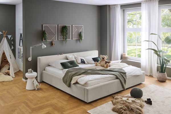 meise.möbel Polsterbett CUBE in Cord, Familienbett 240x200 cm, wahlweise mit Lattenrost, verschiedene Farben erhältlich