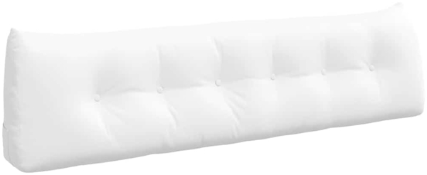 vidaXL Rücken Kissen Weiß 180 x 24 x 50 cm Stoff 42014568