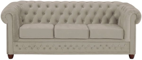 Home affaire Chesterfield-Sofa New Castle, mit hochwertiger Knopfheftung in Chesterfield-Design, B/T/H: 203/86/72