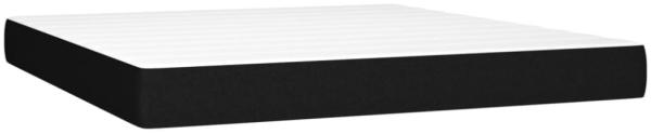 vidaXL Boxspringbett mit Matratze Schwarz 180x200 cm Stoff 3144540 Bild 6