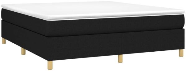 vidaXL Boxspringbett mit Matratze Schwarz 180x200 cm Stoff 3144540 Bild 4