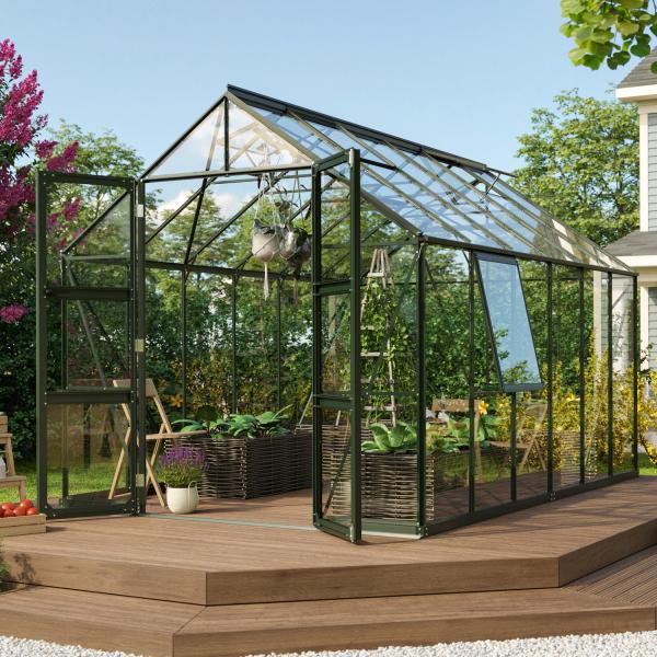 Vitavia Gewächshaus "Olymp 9900", smaragd, 9,9 m²,3 mm ESG