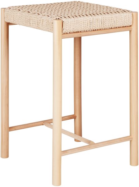 Barhocker >Abano< in Natur, Massivholz - 42x66,5x42cm (BxHxT)