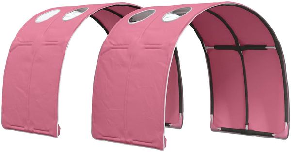 vidaXL Bettrahmen mit Tunnel 3 Stk. Weiß und Rosa Holzwerkstoff 3423644 Bild 5