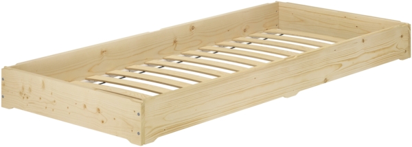 Niederflurbett Gästebett 90x200 Kiefer lackiert Bodenbett Stapelbett mit wählbarem Zubehör V-60.69K-09Rollrost inkl. Bild 6