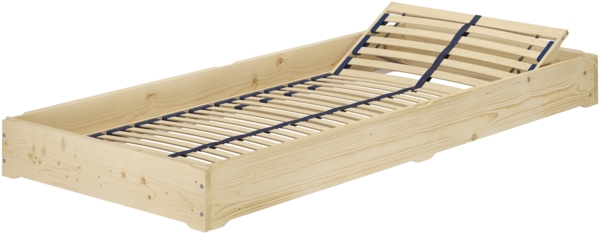 Niederflurbett Gästebett 90x200 Kiefer lackiert Bodenbett Stapelbett mit wählbarem Zubehör V-60.69K-09Rollrost inkl. Bild 5