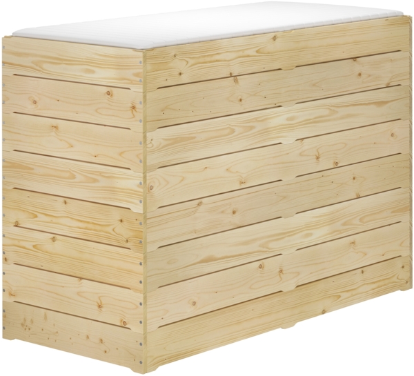 Niederflurbett Gästebett 90x200 Kiefer lackiert Bodenbett Stapelbett mit wählbarem Zubehör V-60.69K-09Rollrost inkl. Bild 10