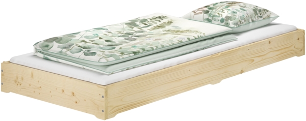 Niederflurbett Gästebett 90x200 Kiefer lackiert Bodenbett Stapelbett mit wählbarem Zubehör V-60.69K-09Rollrost inkl. Bild 2