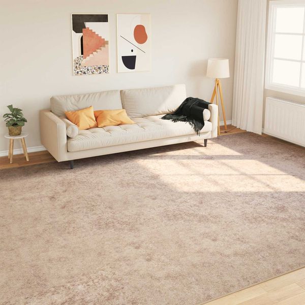 vidaXL Teppichläufer MARSA Beige 300 x 400 cm Polyester und PVC 42023100