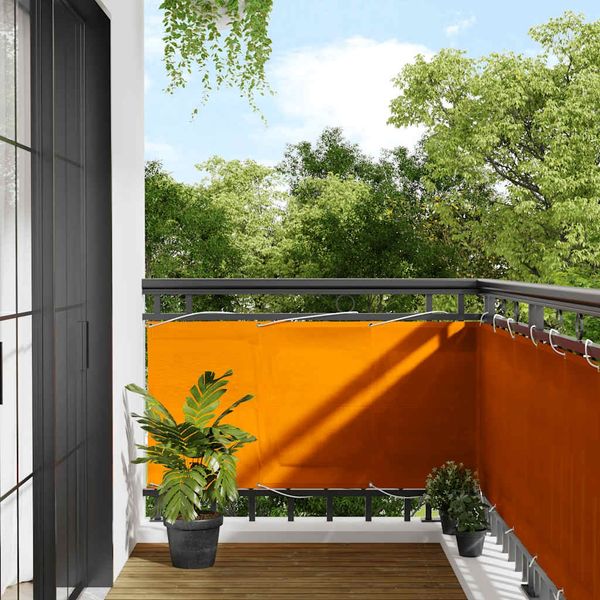 vidaXL Balkon-Sichtschutz Orange 75x1000 cm 100 % Polyester-Oxford 42002140