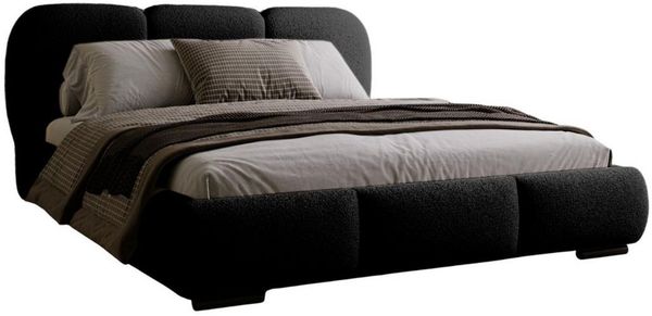 Compleo Polsterbett Wolkenbett, abgerundete Formen, Bouclé-Stoff, verschiedene Farben, TOPSELLER Stauraumbett MADE IN EU