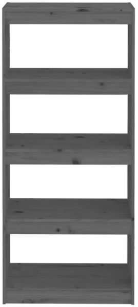 vidaXL Bücherregal/Raumteiler Grau 60x30x135,5 cm Massivholz Kiefer 808170 Bild 5