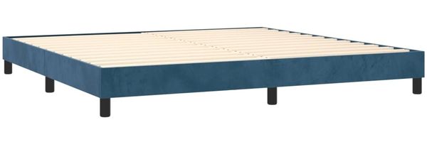 vidaXL Boxspringbett mit Matratze & LED Dunkelblau 200x200 cm Samt, Härtegrad: H2 [3134547] Bild 5