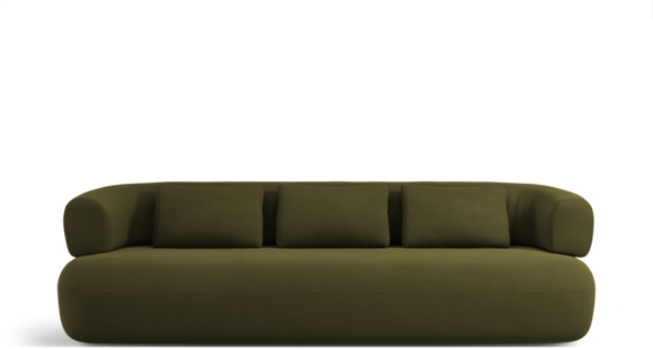 Micadoni Sofa Jenny 4-Sitzer Samt Salvador Grün