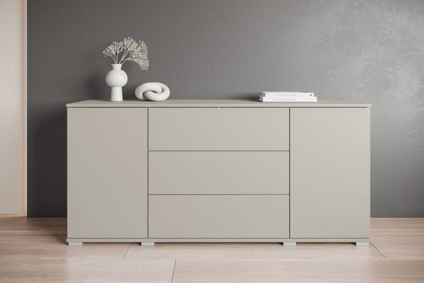 OTTO home Sideboard Kenia, Kommode für das Schlafzimmer/Wohnzimmer (1 St), Modernes Sideboard mit 3 Schubladen und 4 Fächern, Breite 150 cm