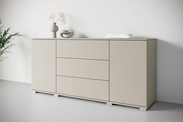 OTTO home Sideboard Kenia, Kommode für das Schlafzimmer/Wohnzimmer (1 St), Modernes Sideboard mit 3 Schubladen und 4 Fächern, Breite 150 cm