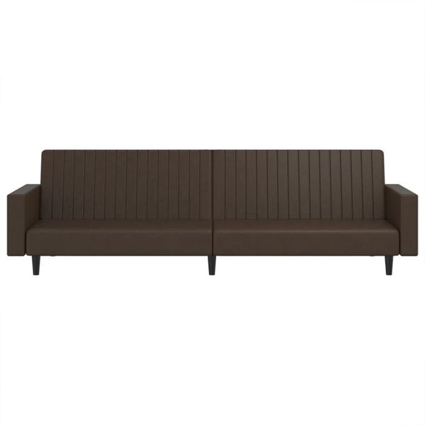 vidaXL Schlafsofa 2-Sitzer Braun Kunstleder 375952 Bild 4