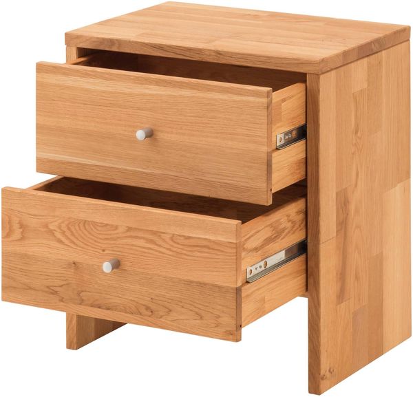 Kommode KIRSA 2 Schubladen Wildeiche massiv geölt Bild 3