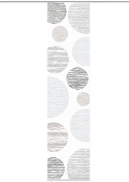 Flächenvorhang Borden grau, 60x260 cm
