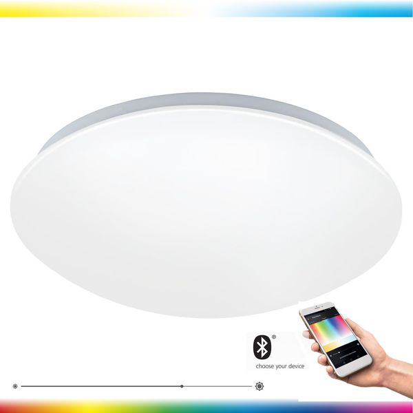 Eglo 33219 LED Deckenleuchte Crosslink GIRON-C weiss H:9cm Ø:30cm dimmbar 2700-6500K mit Connect Funktion