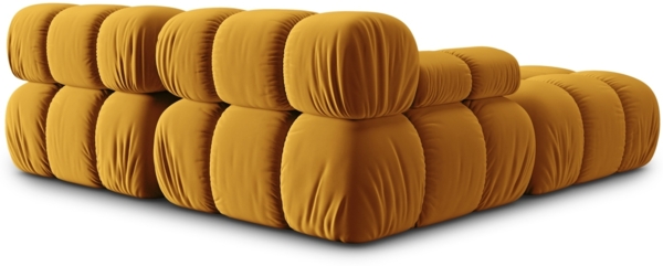 Micadoni Modulares Sofa Bellis 3-Sitzer mit flachem Modul Samt Bluvel Gelb Bild 5