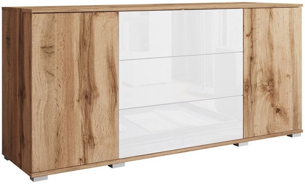INOSIGN Sideboard Kenia (1 St), Modernes Sideboard mit 3 Schubladen und 4 Fächern, Breite 150 cm