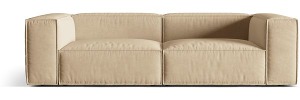 Micadoni Sofa Nuria 4-Sitzer Samt Nude