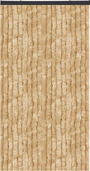 Flauschvorhang in Sondergröße - Türvorhang Breite: 100cm - Länge: 300cm, Beige