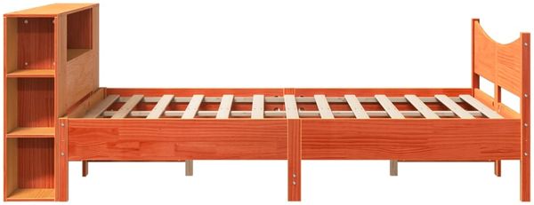 vidaXL Massivholzbett ohne Matratze Wachsbraun 140x200 cm Kiefernholz 3323301 Bild 7