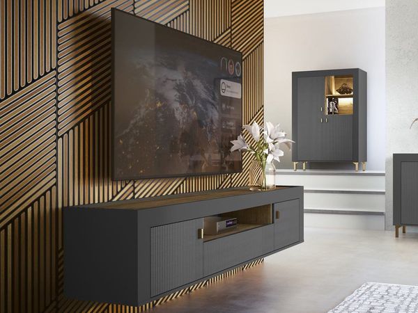 Compleo TV-Schrank hängendes TV-Möbel, zwei Türen, Lowboard mit Schublade TRENDS