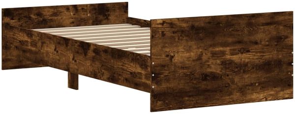 vidaXL Bettgestell ohne Matratze Räuchereiche 90x200 cm Holzwerkstoff 835929 Bild 7