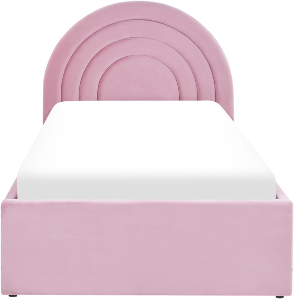 Bett mit Stauraum ANET 90 x 200 cm Samtstoff Rosa Bild 6