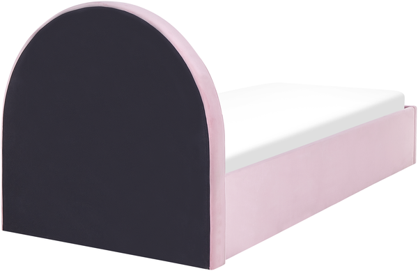 Bett mit Stauraum ANET 90 x 200 cm Samtstoff Rosa Bild 7