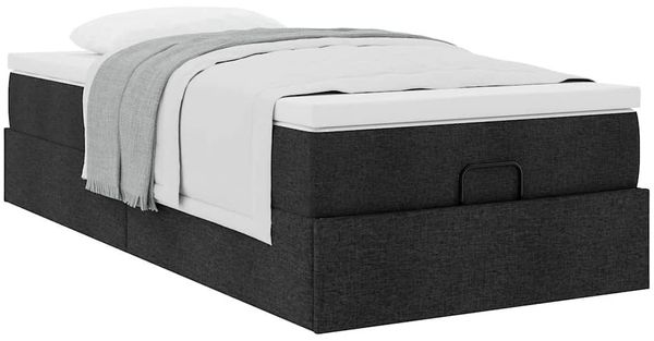 vidaXL Ottoman-Bett mit Matratze Schwarz 90x190 cm Stoff 3311073 Bild 5