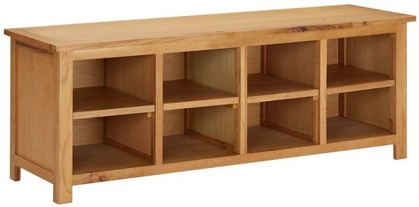 vidaXL Schuhregal 114x37x45 cm Massivholz Eiche 327436