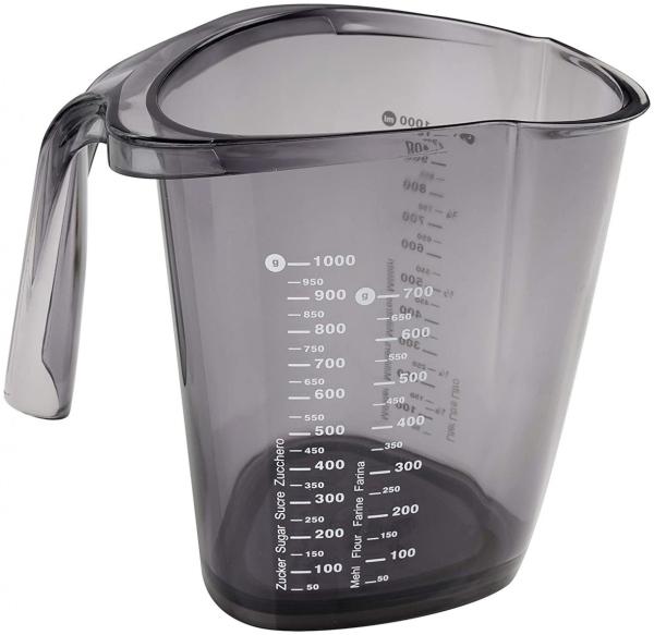 Design Messbecher 1 Liter Maßbecher Grau Transparent Backzubehör Dr. Oetker 1487