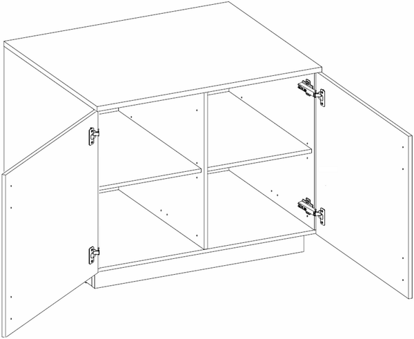 Kommode Stilo 100 cm Landhaus Grau Eiche Artisan Bild 5