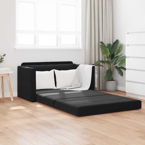 vidaXL Schlafsofa Schwarz 124 x 71 x 78 cm Samt 4106706
