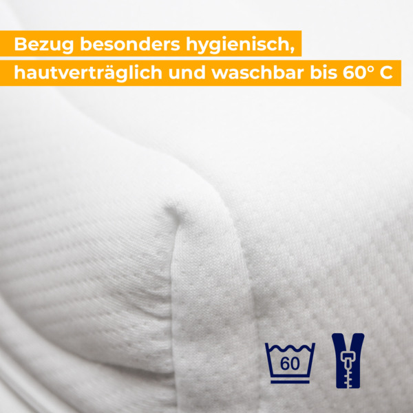 BeCo Onyx Matratze Höhe 21 cm | ergonomischer Schlaf wie im Luxus-Hotel | wahlweise als Federkern oder Kaltschaum | Oeko-TEX® & CertiPUR Zertifiziert Größe 100 x 200 cm Härtegrad Kaltschaum FEST Bild 4
