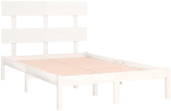 vidaXL Massivholzbett Weiß 160x200 cm [3104684] Bild 4