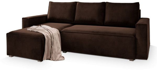 Masseno Ecksofa SILES mit Schlaffunktion L-Form, Sofa mit Bettkasten