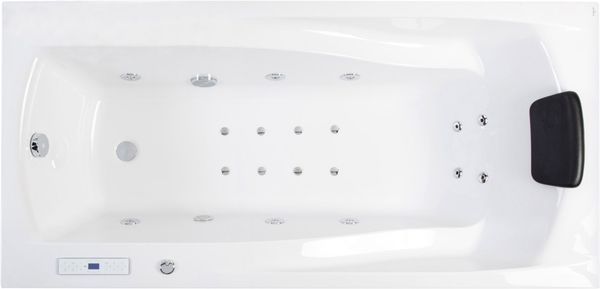 Rechteck Whirlpool Centauri 180x85 rechts Made in Germany 18 Düsen ohne Armatur : Ohne Armaturen