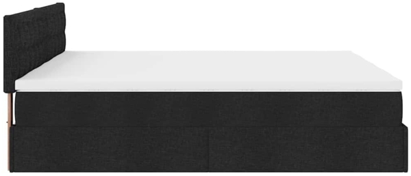 vidaXL Ottoman-Bett mit Matratzen & LEDs Schwarz 200x200 cm Stoff 3312894 Bild 10