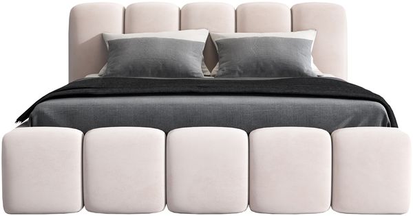 A&J MöbelLand 'Sonic' Polsterbett, Polyester, Beige, 160 x 200, mit Lattenrost, mit Bettkasten Bild 3