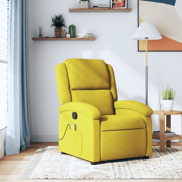 vidaXL Massagesessel Gelb Samt 371815