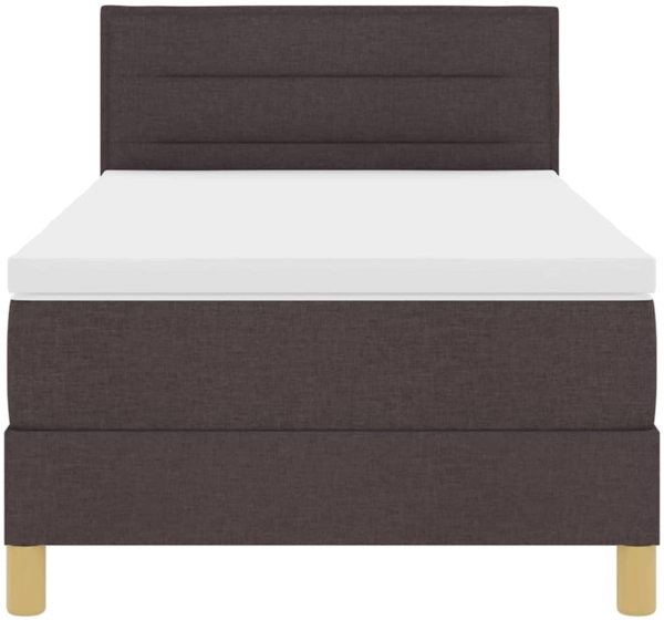 vidaXL Boxspringbett mit Matratze Dunkelbraun 80 x 200 cm Stoff 3338800 Bild 6