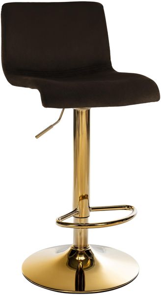 Barhocker PESAN - Samt Braun 39x36x83 cm Gold | Barstuhl Höhenverstellbar Mit Lehne Drehbar Tresenhocker Tresenstuhl Kneipenhocker Kneipenstuhl