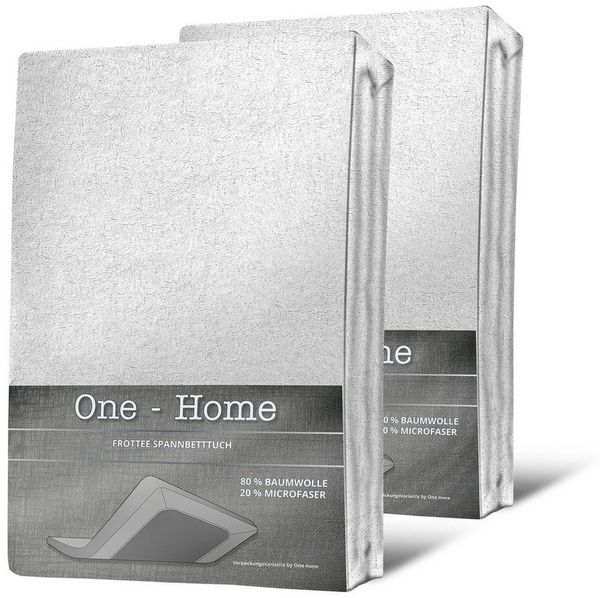 One Home Spannbettlaken Winter, Frottee, Gummizug: rundum, (2 Stück), Double Pack, flauschig warm weich