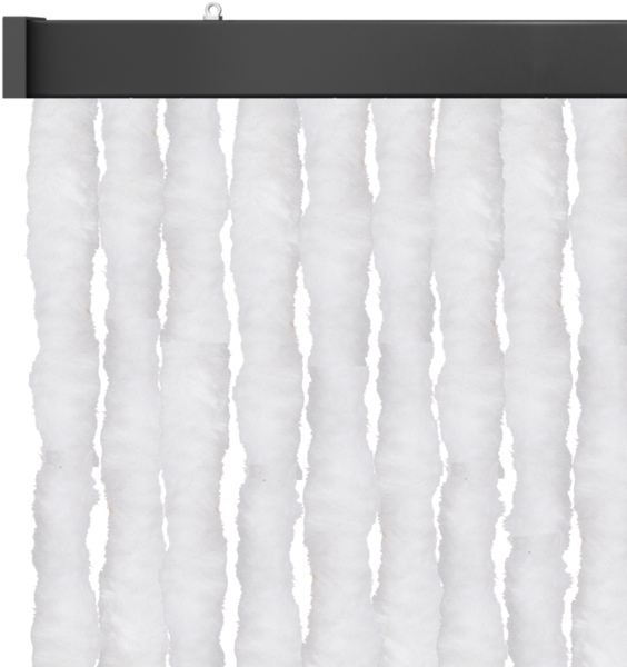 Flauschvorhang 56x185 Unistreifen weiß