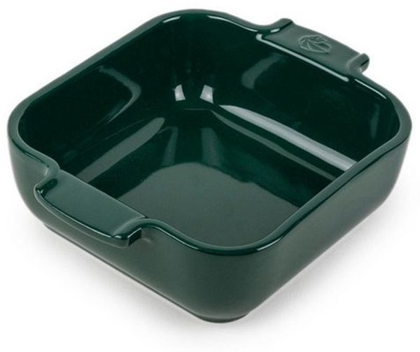 PEUGEOT Auflaufform APPOLIA Keramik 13cm Quadratisch Waldgrün Spülmaschinenfest, Keramik, Keramik